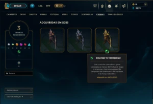 Unranked com 40 Champs e 7 Skins - League of Legends LOL