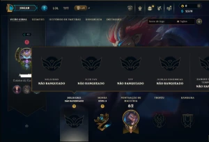 Unranked com 40 Champs e 7 Skins - League of Legends LOL