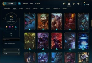 Conta platina 2 com 130 champs e 79 skins - League of Legends LOL