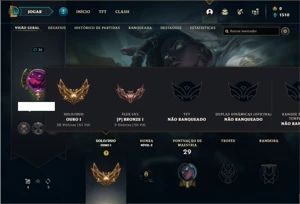 Conta ouro 1 com 27 Champs e 3 Skins + 6 Fragmentos - League of Legends LOL