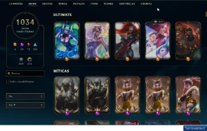 Conta League of Legends mais de 1000 skins LOL