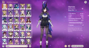 30 personagens t5 16 constelações10 armas t5, skirk, mavuika - Genshin Impact