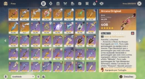 30 personagens t5 16 constelações10 armas t5, skirk, mavuika - Genshin Impact