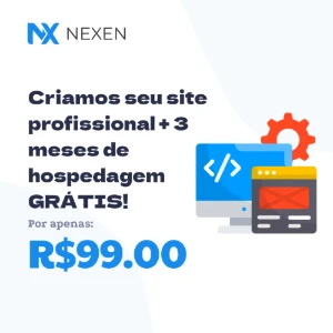 Criação de Site Profissional + 3 Meses de Hospedagem GRÁTIS