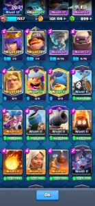 Conta Clash Royale Deck de Lava hound