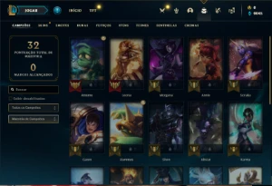 Conta Platina 1 com 23 Champs e 3 Skins - League of Legends LOL