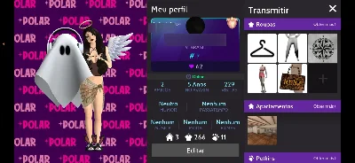 Conta nível 15 com 5 anos, itens raros e de crows - Avakin Life