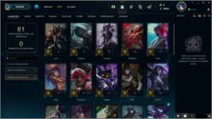 CONTA LVL 40 SMURF-PLAT 4 SEASON PASSADA -31 CHAMPS-15 SKINS - League of Legends LOL