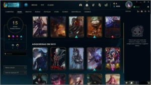 CONTA LVL 40 SMURF-PLAT 4 SEASON PASSADA -31 CHAMPS-15 SKINS - League of Legends LOL