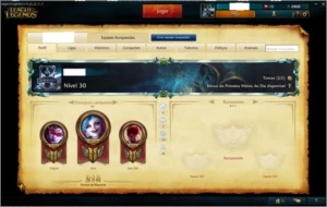 Conta Platina 1 de League of legends LOL