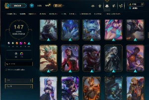 Conta Prata 3 com TODOS os Champs e 147 Skins +2 Prestigios - League of Legends LOL