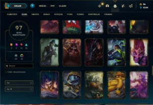 Conta Unranked com 120 Champs e 94 Skins + 5000 RP - League of Legends LOL