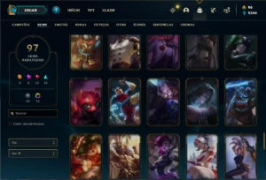 Conta Unranked com 120 Champs e 94 Skins + 5000 RP - League of Legends LOL