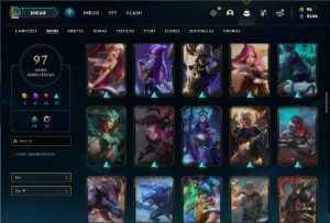 Conta Unranked com 120 Champs e 94 Skins + 5000 RP - League of Legends LOL