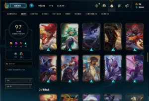 Conta Unranked com 120 Champs e 94 Skins + 5000 RP - League of Legends LOL