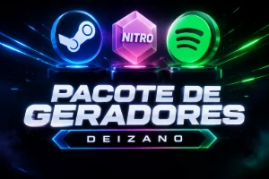 3 Pacote de Geradores para Steam Key ,Nitro Premium ,Spotify
