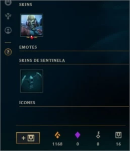 Conta de Lol Ouro V 104 Champs e 23 Skins - League of Legends