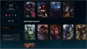 Conta de Lol Ouro V 104 Champs e 23 Skins - League of Legends
