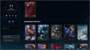 Conta de Lol Ouro V 104 Champs e 23 Skins - League of Legends