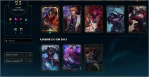 Conta de Lol Ouro V 104 Champs e 23 Skins - League of Legends