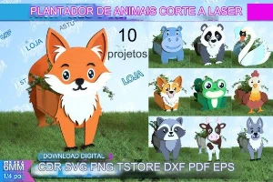 São 10 pacotes com artes para corte (CNC, Silloute etc)