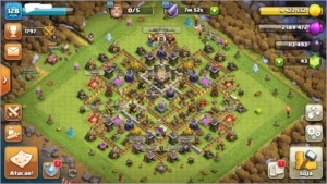 CONTA CV11 RECENTE CLASH OF CLANS + DECORAÇÕES RARAS