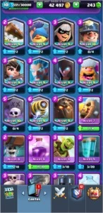 CONTA CLASH ROYALE DECK QUASE FULL
