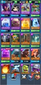 CONTA CLASH ROYALE DECK QUASE FULL