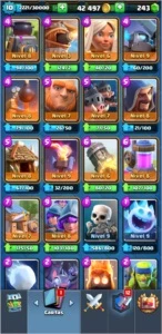 CONTA CLASH ROYALE DECK QUASE FULL