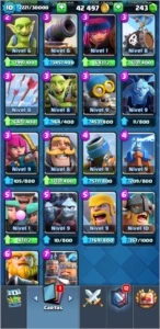 CONTA CLASH ROYALE DECK QUASE FULL