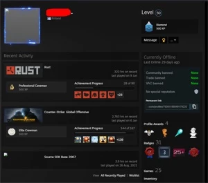 CONTA STEAM ◦ LVL 50 ◦ CS GO + MEDALS - Counter Strike