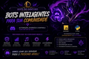 Bots de Discord Personalizados • Tickets, Vendas, Moderação