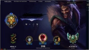 Conta de LOL Diamante 5 Season 7 Platina 2 Season 8 - League of Legends