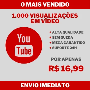 1.000 Visualizações nos Vídeos do Youtube