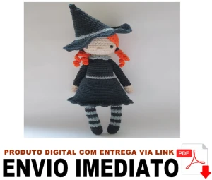 Receita em PDF - Boneca Bruxa Amou Amigurumi
