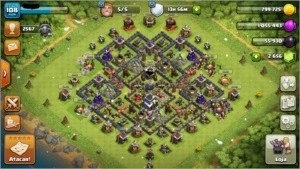 Vila Clash of clans Cv 9 full + conta pokemon go nvl 27