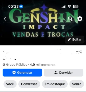 Grupo genshim impact facebook - Redes Sociais