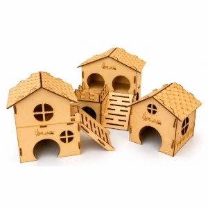 Kit 3 Casinhas Premium para Hamster - Flap Pet - Artesanato e Personalizados