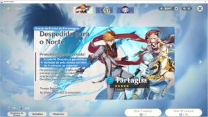 Genshin Impact AR57 - 10 personagens 5*, 3 armas 5*