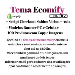 Tema Shopify Ecomify Com Atualizações No Google Drive - Outros