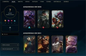 conta platina 4 skins lendarias adc - League of Legends LOL
