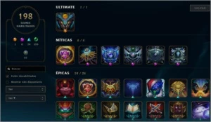ACC DIAMANTE  - TODOS CAMPEÕES - 89 SKINS - 199 ICONES - League of Legends LOL