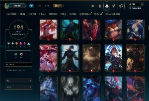 Ouro 4 com TODOS os Champs e 194 Skins ( SUP / MID  ADC ) - League of Legends LOL
