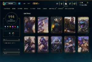Ouro 4 com TODOS os Champs e 194 Skins ( SUP / MID  ADC ) - League of Legends LOL