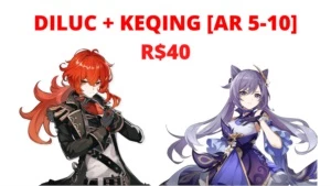 Diluc + Keqing [ESTOQUE LOTADO] - Genshin Impact