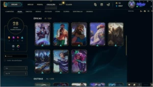 Conta com MR de Diamante III e com muitos ícones antigos - League of Legends LOL