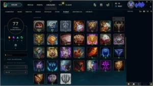 Conta com MR de Diamante III e com muitos ícones antigos - League of Legends LOL