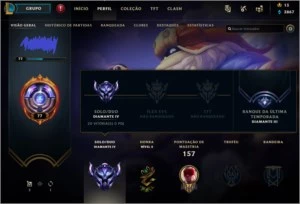 Conta com MR de Diamante III e com muitos ícones antigos - League of Legends LOL