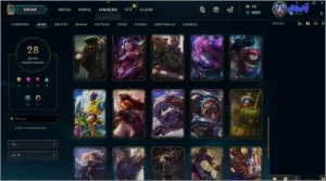 Conta com MR de Diamante III e com muitos ícones antigos - League of Legends LOL