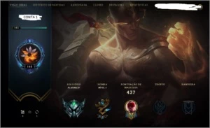 CONTA - PLATINA 4 - 110 CHAMPIONS - 112 SKINS - League of Legends LOL